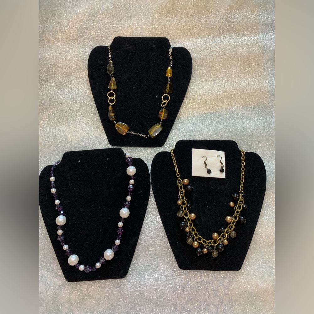 Elegant Gold and Black Jewelry Set BUNDLE
